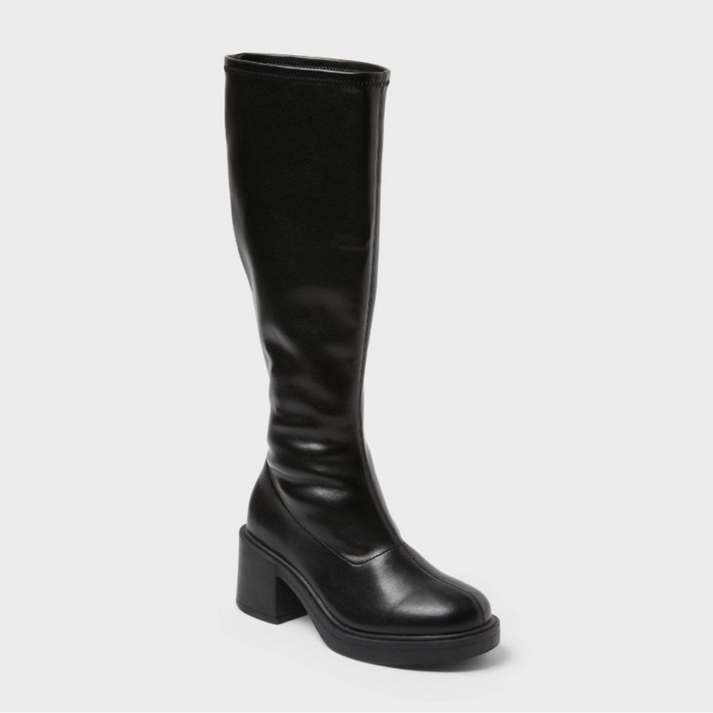 Elegant Black Knee-High Women's Boots